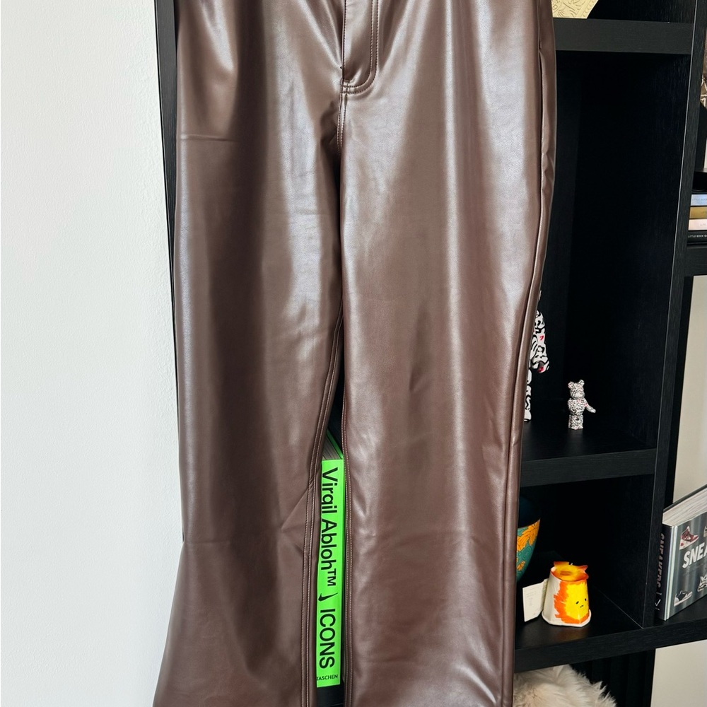 Abercrombie & Fitch Brown Faux Leather Pants